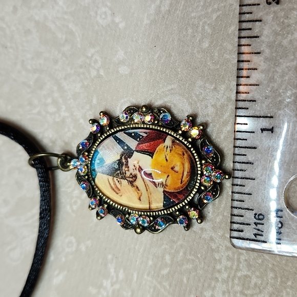 NEW! Handmade glass pendant, genuine Swarovski crystals. Halloween witch! 🎃 😍 - Picture 4 of 8